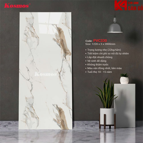 Tấm Ốp Tường PVC Giả Đá Kosmos-330